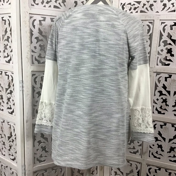 Annabelle Gray Long Sleeve Pullover Sweater Top Sm - Picture 4 of 7